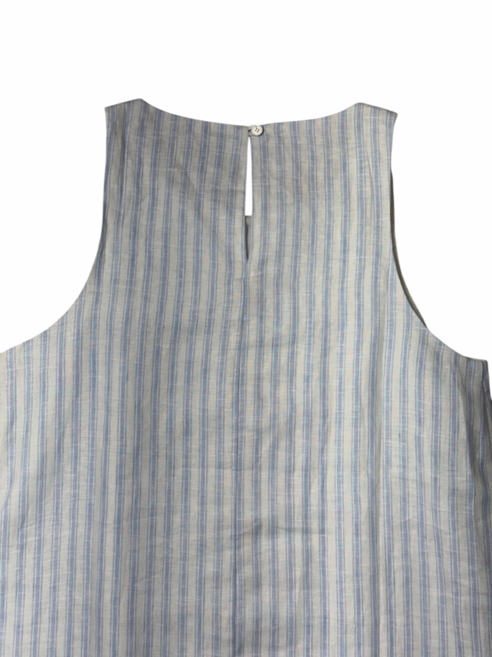 Reformation Jessi Blue & White Striped Linen Mini Dress Womans 10 - Picture 7 of 9